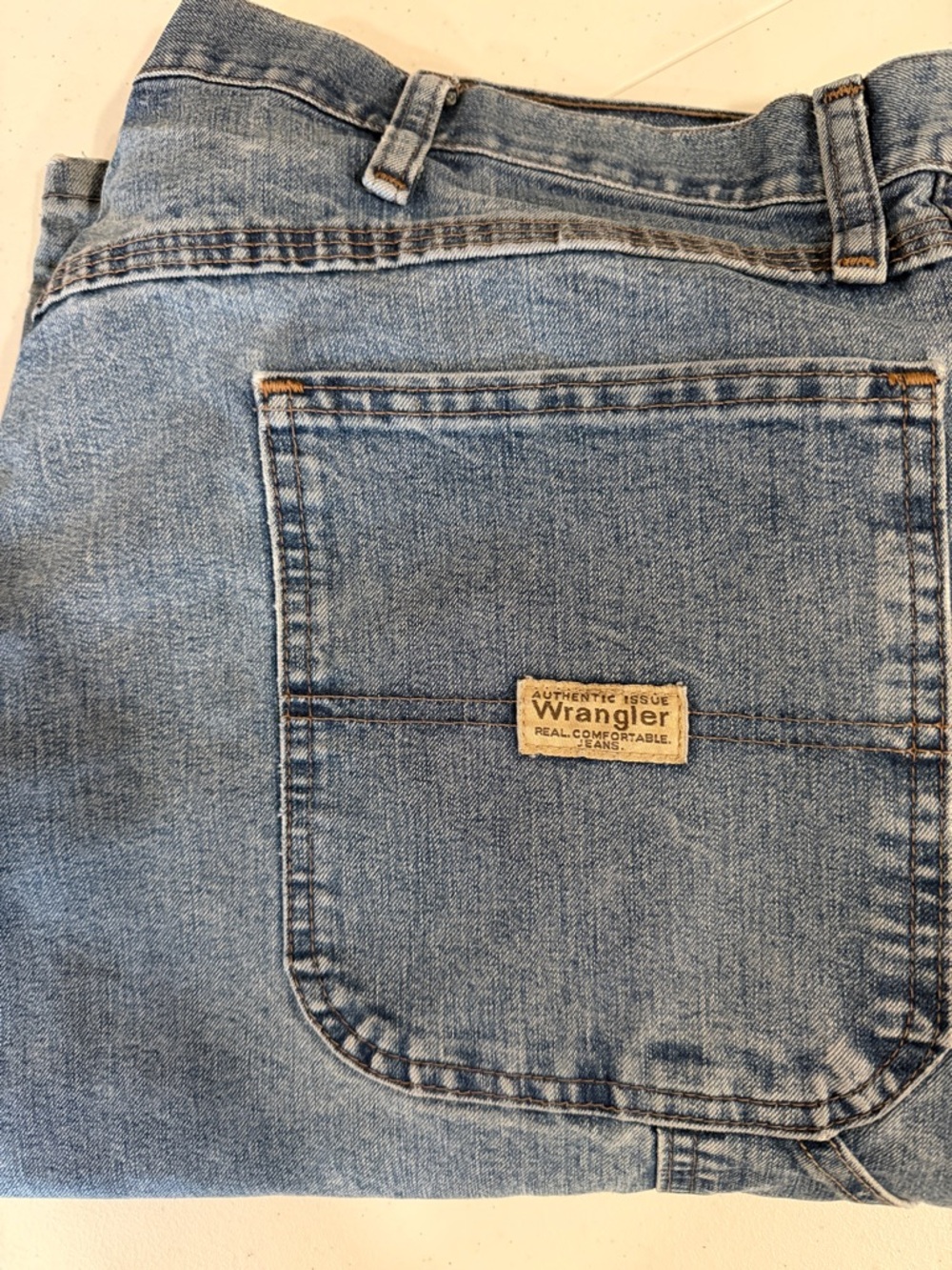 👖Wrangler Carpenter Fit Light Blue Denim Jeans 38x30